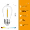 Visther 48-Pack LED Outdoor String Light Bulbs, Waterproof S14 Replacement