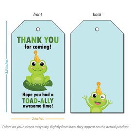 25 Frog Thank You Favor Tags for Froggy Party Theme - Toad-ally Awesome