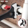 MAXPOWER Adjustable Wrench 250mm, 3-in-1 Multifunctional Adjustable Spanner with Pipe