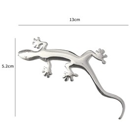 Gecko Car Sticker, 3D 3D, Cute Eyes, Emblem, Gecko, Lizard, Gecko, Silver Seal, Car Supplies, Easy to Apply, Curved Surfaces