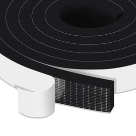 Trisiki Upgraded Strong Adhesive Air Conditioning Seal Strip, High Density Foam Insulation Tape for Automotive, Furniture Protective, Gasket Seal, Foam Door Seal Shock-Absorbing(1 in x 3/8 in x 13Ft)