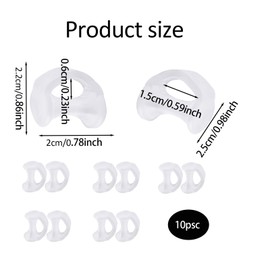 10 Pcs Toe Separators, Toe Separator, Toe Separators for Overlapping Toes, Toe Straighteners for Men and Women Pinky Toe Bunion Spreaders for Overlapping Toes Women and Man