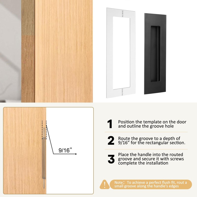 HBL' 2 Pack | 5.9 Inch Closet Door Pulls, 304