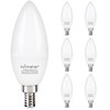 comzler 6W Candelabra LED Bulb, Small Base E12 LED Bulb