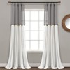 Lush Decor Linen Button Window Curtain Single Panel, 40"W x