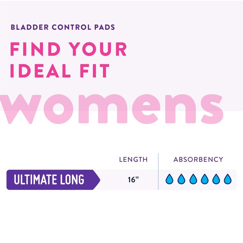 Prevail Ultimate Absorbency Incontinence Bladder Control Pads for Women, Regular