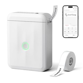 NIIMBOT D110 Mini Impresora de Etiquetas con Cinta (Tamaño Pre-Cortado 12x40mm), Impresora de Etiquetas Portátil, Alimentación Automática sin Tinta, C