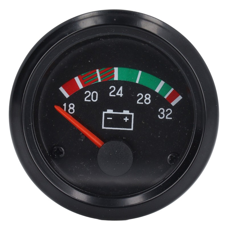Voltage Gauge 52mm Aluminum Alloy LED Voltmeter Gauge for Diesel