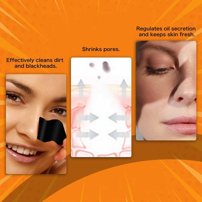 Charcoal Nose Patch, Blackhead Removal Strips, 10 Pack, Deep Cleansing