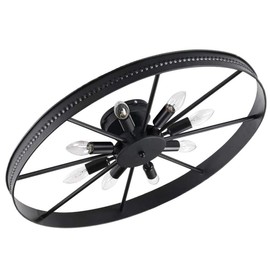 Ceiling Light Fixture Flush Mount Ceiling Lamp Black Farmhouse Chandelier Industrial Rustic Light fixtures Pendant Lighting 8-Light E12 Kitchen Lighting