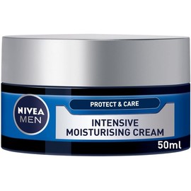 NIVEA MEN Intensive Moisturising Face Cream Protect & Care Pack of 3 (3 x 50 ml), Face Moisturiser for Dry Skin, Moisturiser for Men with Aloe Vera & Vitamin E, Mens Moisturiser
