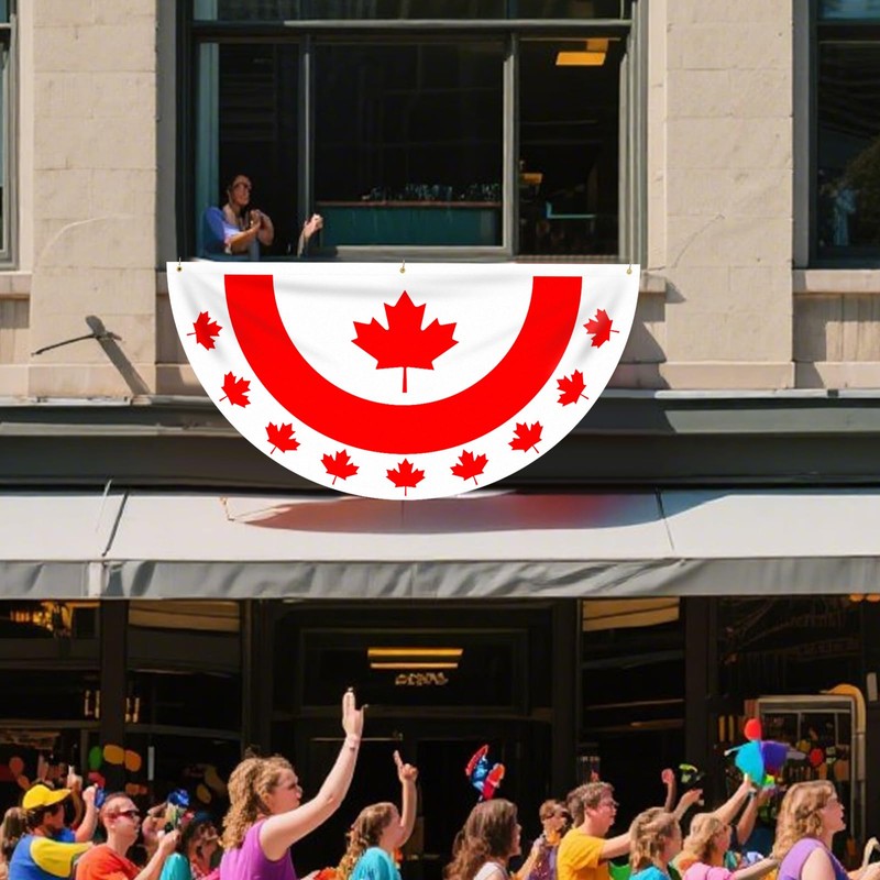 6 x 3 FT Flat Canada Flag Bunting – No-Pleat