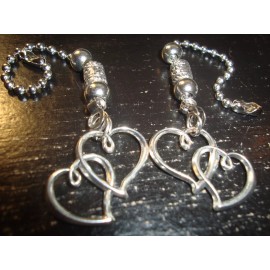 Deatjame A Pair Intertwined Hearts Light/Lamp Pulls Ceiling Fan Pull Chains