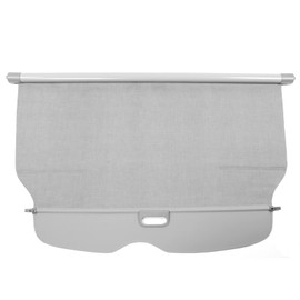 IKON MOTORSPORTS Cargo Cover Compatible with 2011-2021 Jeep Grand Cherokee,2022 Jeep Grand Cherokee WK, Grey Vinly+Aluminum Rod Tonneau Cover Retractable