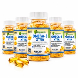 5 Aceite de pescado Omega 3 ultra puro 2600 mg pequeño, potente, alivio de soporte articular XL 600