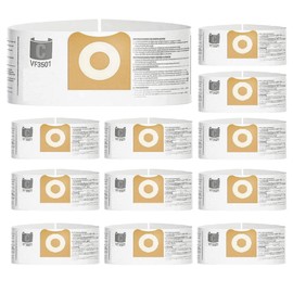 COJINLDFEI 12 Pack VF3501 Shop Vac Bags,Compatible with Ridgid Vacuum 3 to 4.5 Gallon Dust Bags Workshop Dry Vac Bags WS32045F