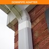 Downspout Adapter Gutter Pipe Clip Hidden Bracket 3x4 White Set