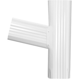 VYH Gutter Downspout Y Connector 2x3 Standard Left High Gloss White