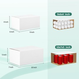 Eupako 30 Pack Small Shipping Boxes Assorted Sizes, 9x6x4 & 10x7x5 15 PCS Each Small Boxes, White Corrugated Box Mailers, Cardboard Boxes for Packaging Small Business, Mailing