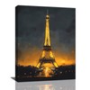 Olivine Eiffel Tower Wall Art, Paris Pictures Wall Decor, Black