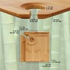 BambooMN 7.9" x 7.1" Bamboo Cocktail Appetizer Plates with Wine