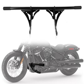 PSLER Front Highway Crash Bar Engine Guard Bumper Protector Footpeg Foot Pegs 2 in 1 for Softail Street Bob Fat Bob Low Rider Heritage Classic 2018-2023