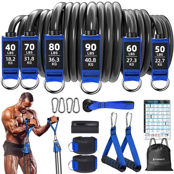 Resistance Bands, 390 lbs Heavy Duty Exercise Bands for Working