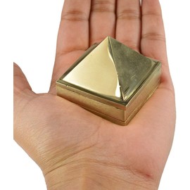Hari Darpan Pure Brass Wish Pyramid 3 Layer Size 2 inch with 91 Pyramids for Vastu and Feng Shui Pyramid | Home Decor for Pooja, Antique Items God Prayer