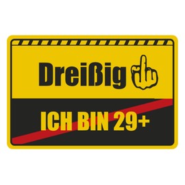 30. Geburtstag Geschenk, Schild 20 x 30cm, Ortsschild Ortstafel, Geburtstagsgeschenk 30. Geburtstag, Personalisierte Geschenkidee Hinweisschild Party Deko Karte Männer & Frauen