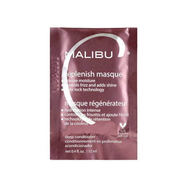 Malibu C Replenish Hair Masque (1 Packet) - Ultra Hydrating Deep Conditioner for Hair Repair - Reparative Formula with Avocado Oil for All Hair Types