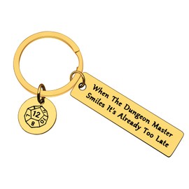 Ximalun Dungeon Master Gift Keyring When The Dungeon Master Smiles It's Already Too Late Keyring Dungeons and Dragons Gifts RPG Gift Gamer Gift Funny DND Gifts DM Fans Gift