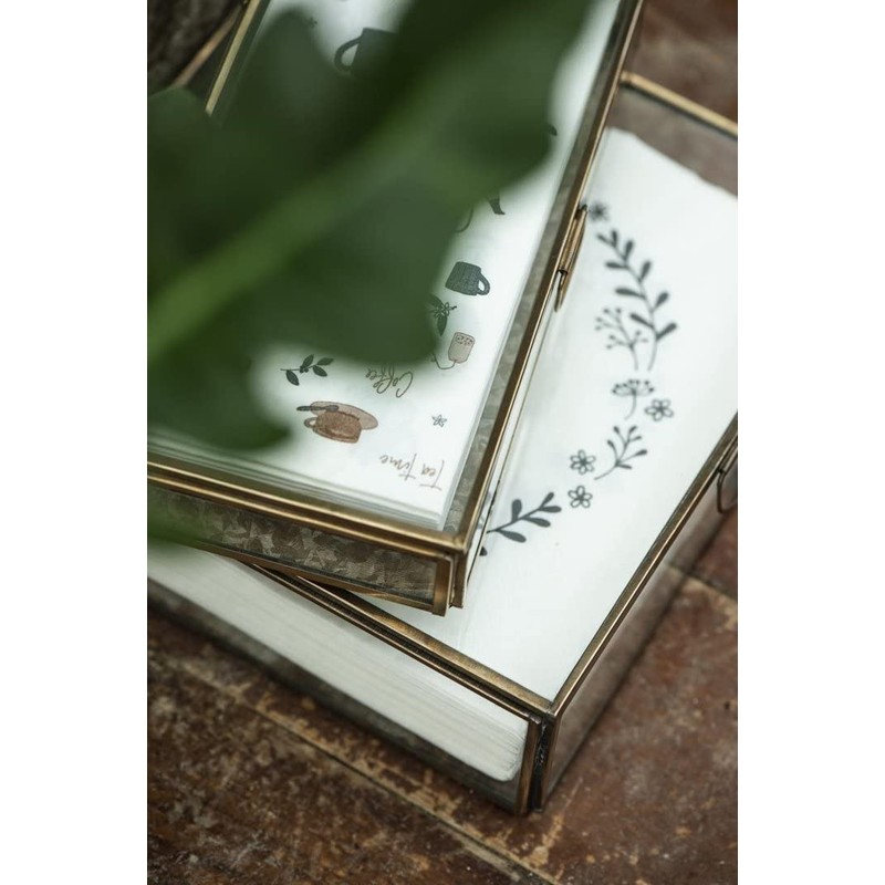 Napkins with Black Flower Wreath Pack of 50 by Ib