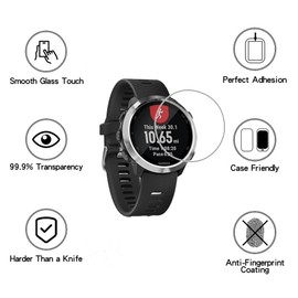 [2 Pack] Screen Protector Designed for Garmin Forerunner 645, High Definition Tempered Film, 9H Hardness, Anti-scratch, Touch Sensitive, Drop-protection