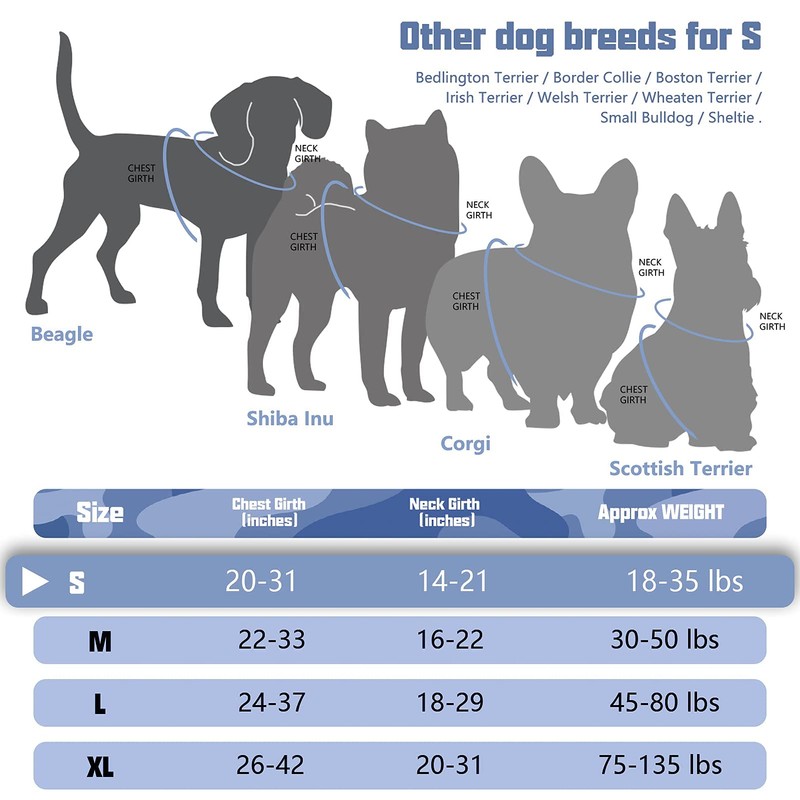 Auroth Tactical Anti Pull Dog Harness, Adjustable, Breathable, Reflective, Military