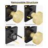 Goldenwarm 2 Pack Black Gold Interior Door Knobs, Privacy Door