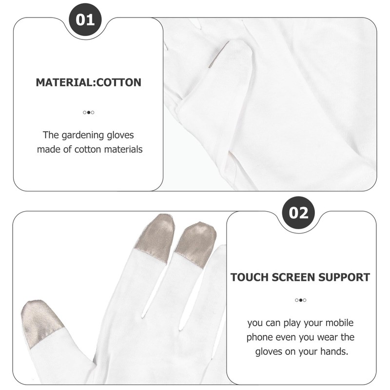 Healvian Garden Gloves Touch Screen Cotton Gloves Thin for Sleeping