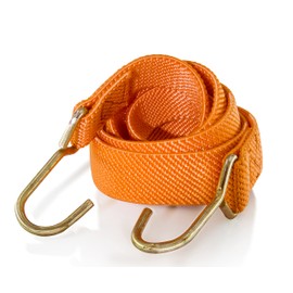 Marcobrothers Flat Bungee Cords Elastic Straps with Hooks，Heavy Duty Bungee Cord (72 inch X 1, Orange)
