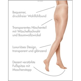 KUNERT Women's Tights, Satin Look, Transparent, Shiny, 20 denier