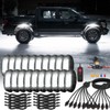 20Pods Metal Pure White LED Rock Lights Kit with Switch