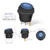 Riloer 3-Pin Round Waterproof On/Off Waterproof Rocker Switch, 12V 20