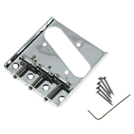 KAISH Chrome Vintage Tele Ashtray Style Guitar Bridge for Telecaster Guitar