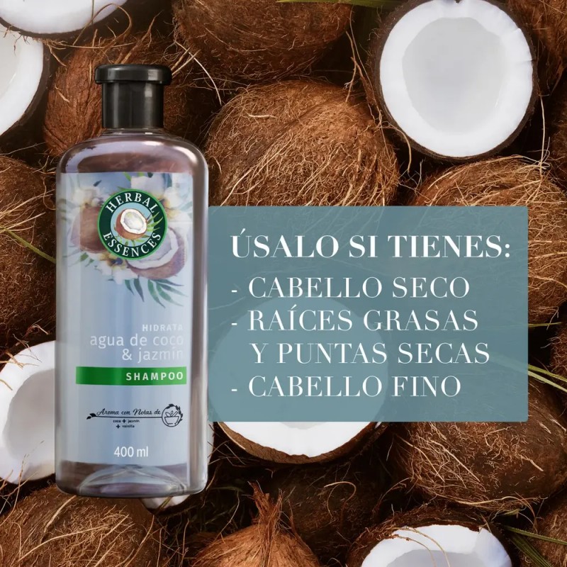 Shampoo Herbal Essences Hidrata Agua de Coco & Jazmín 400