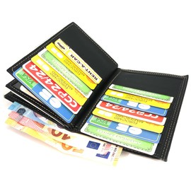 Charmoni - Large Wallet - Classic - Men - Card Holder, Car Paper, Wallet - Complete - Faux Leather, brown, Classic