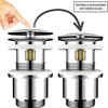 Yelcona Universal Drain Fitting with Overflow - Pop Up Valve
