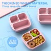 MCHERRY 3Pack Snack Boxes with Compartments, Stackable Bento Boxes for