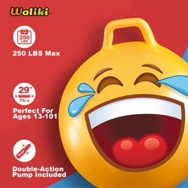 WALIKI Hopper Ball for Adults | 29" Jumping Ball | Hippity Hop | Fun Outdoor Game for Parties & Family Activities
