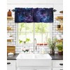 Zadaling Valance Curtain for Kitchen,Galaxy Star Nebula Space Starry Sky