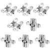 8 Packs Hidden Hinges for Cabinet Doors, 1-3/4" Stainless Steel