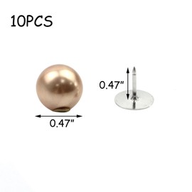 HEVSTIL 10 Sets Pearl Brooch Buttons No Sew Buttons Cover Up Buttons,Removable Reusable and Multipurpose for Shirt Coat Dress Crafts Clothes Buttons for Women Girls (12mm Gold)