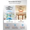 addlon Ceiling Fans with Lights and Remote, 20'' Low Profile